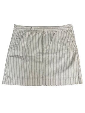 J.Crew Womens Beige Striped Cotton-Blend Skirt Classic Casual Style Beach Travel